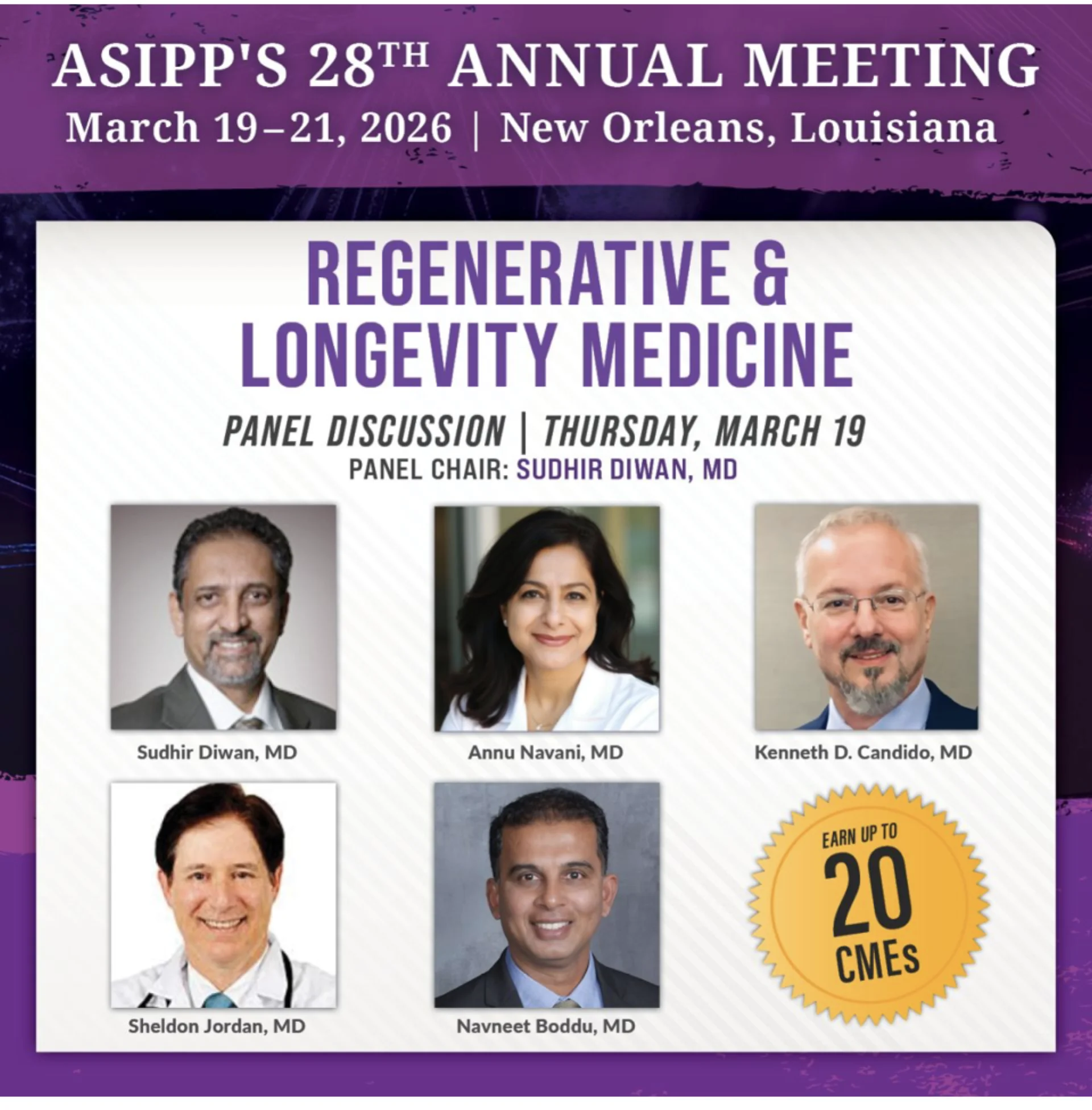 Panel Speaker, American Society of Interventional Pain Physicians